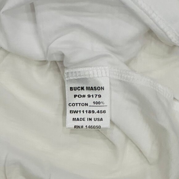 Buck Mason Women's Pima Cotton Boxy Crewneck Made In USA Long Sleeve Top Tee - Picture 2 of 5